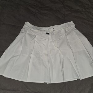 Shein pleated white skirt